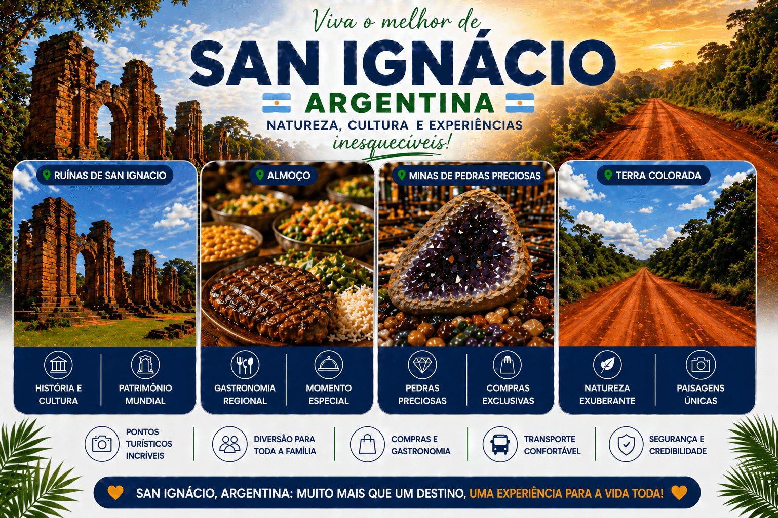 Roteiro 1 dia Minas de Wanda + Ruínas de San Ignacio Argentina